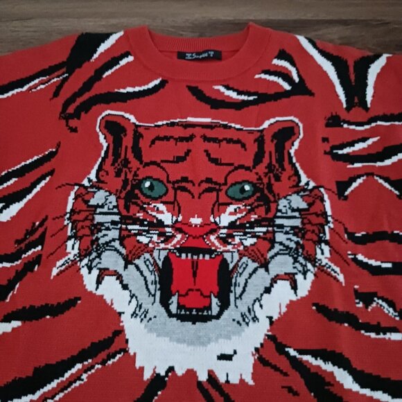Simplee Tiger Orange Sweater Woman Size Small New - Picture 2 of 6